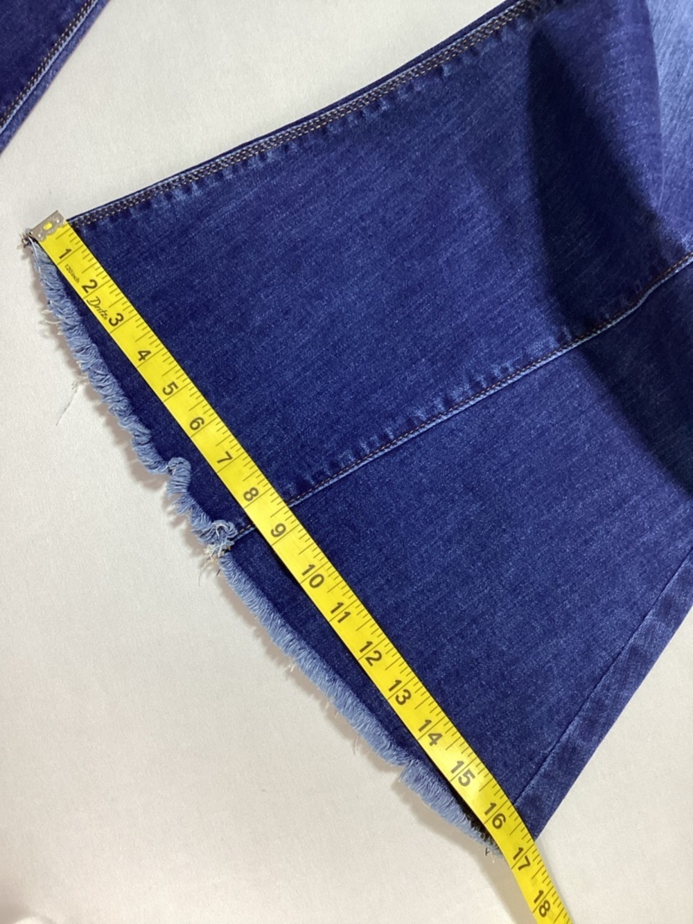 Women’s Dark Blue High Waist Distressed Flare Jeans - Picture 11 of 11